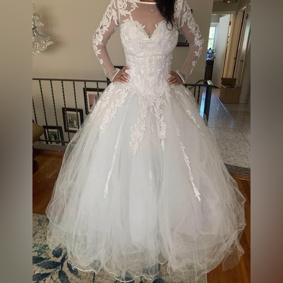 eva scaasi Dresses & Skirts - Vintage Preowned Eva Scaasi Wedding Gown Size 4